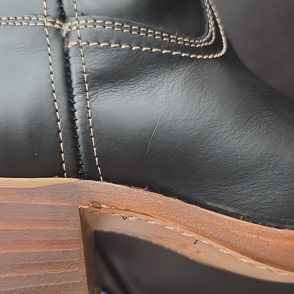 Frye Black Leather Heeled Boots - Picture 11 of 15